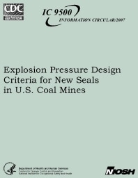 Image of publication Explosion Pressure Design Criteria for New Seals in U.S. Coal Mines