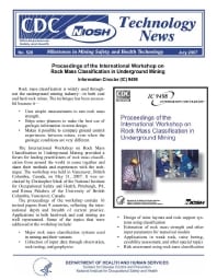 Image of publication Technology News 526 - Proceedings of the International Workshop on Rock Mass Classification in Underground Mining