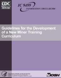 Image of publication Guidelines for the Development of a New Miner Training Curriculum