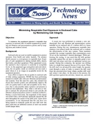 Image of publication Technology News 533 - Minimizing Respirable Dust Exposure in Enclosed Cabs by Maintaining Cab Integrity