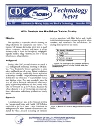 Image of publication Technology News 537 - NIOSH Develops New Mine Refuge Chamber Training