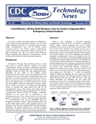 Image of publication Technology News 547 - Cost-Effective, Off-the-Shelf Wireless Links for Surface Integrated Mine Emergency Communications