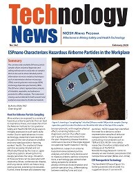 First page of Technology News 562 - ESPnano Characterizes Hazardous Airborne Particles in the Workplace