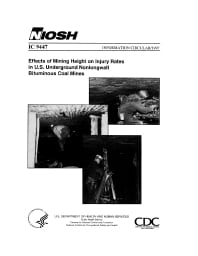 Image of publication Effects of Mining Height on Injury Rates in U.S. Underground Nonlongwall Bituminous Coal Mines