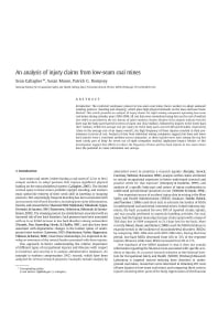 Image of publication An Analysis of Injury Claims From Low-Seam Coal Mines