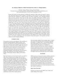 Image of publication An Analysis of Injuries to Haul Truck Operators in the U.S. Mining Industry