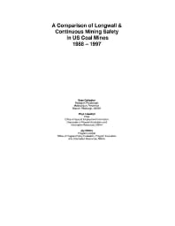 Image of publication A Comparison of Longwall & Continuous Mining Safety in U.S. Coal Mines 1988-1997