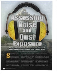 Cover image for Assessing Noise and Dust: NIOSH and Vulcan Materials Co. Team Up to Test How Well Helmet-CAM Technology Measures Miner Exposure Levels