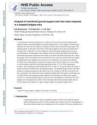 First page of Analysis of Monitored Ground Support and Rock Mass Response in a Longwall Tailgate Entry