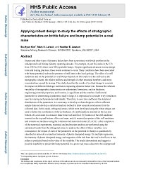 First page of Applying Robust Design to Study the Effects of Stratigraphic Characteristics on Brittle Failure and Bump Potential in a Coal Mine