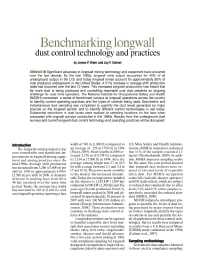 Image of publication Benchmarking Longwall Dust Control Technology and Practices