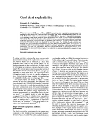 Image of publication Coal Dust Explosibility