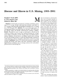 Image of publication Disease and Illness in U.S. Mining, 1983-2001
