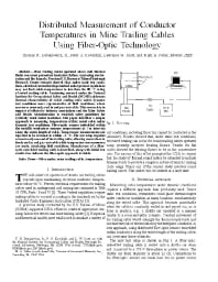 Image of publication Distributed Measurement of Conductor Temperatures in Mine Trailing Cables Using Fiber-Optic Technology