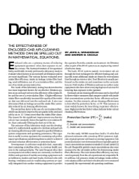 Image of publication Doing the Math: The Effectiveness of Enclosed-Cab Air-Cleaning Methods Can Be Spelled Out in Mathematical Equations