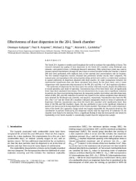 Image of publication Effectiveness of Dust Dispersion in the 20-L Siwek Chamber