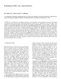 Image of publication Evaluation of the SKC, Inc. Dust Detective