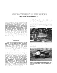 Image of publication Ground Control Design for Highwall Mining
