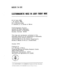 Image of publication Electromagnetic Noise in Lucky Friday Mine