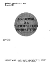 Image of publication Development of a Through-the-Earth Monitor System