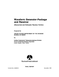 Image of publication Waveform Generator-Package and Receiver: Mancarried and Helicopter Receiver Portion