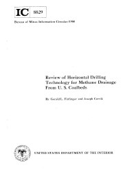 Image of publication Review of Horizontal Drilling Technology for Methane Drainage From U. S. Coalbeds