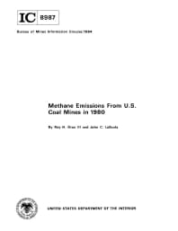 Image of publication Methane Emissions from U.S. Coal Mines in 1980