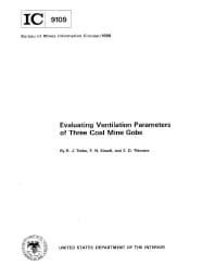 Image of publication Evaluating Ventilation Parameters of Three Coal Mine Gobs