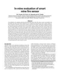Image of publication In-Mine Evaluation of Smart Mine Fire Sensor