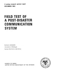 Image of publication Field Test of a Post-Disaster Communication System
