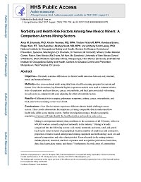 First page of Morbidity and Health Risk Factors Among New Mexico Miners: A Comparison Across Mining Sectors