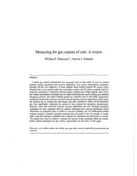 Image of publication Measuring the Gas Content of Coal: A Review