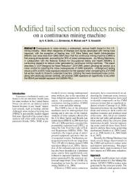 Image of publication Modified Tail Section Reduces Noise on a Continuous Mining Machine
