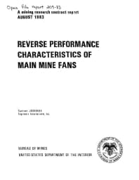 Image of publication Reverse Performance Characteristics of Main Mine Fans