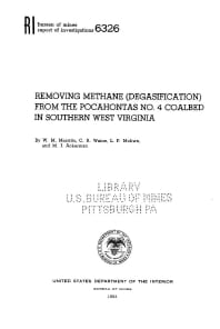 Image of publication Removing Methane (Degasification) from the Pocahontas No. 4 Coalbed in Southern West Virginia