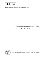 Image of publication Gases Desorbed From Five Coals of Low Gas Content