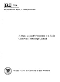Image of publication Methane Control by Isolation of a Major Coal Panel - Pittsburgh Coalbed