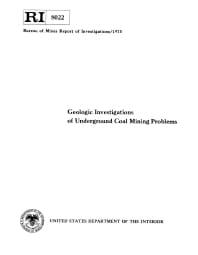 Image of publication Geologic Investigations of Underground Coal Mining Problems