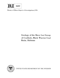 Image of publication Geology of the Mary Lee Group of Coalbeds, Black Warrior Coal Basin, Alabama