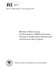 Image of publication Methods of Determining the Orientations of Bedrock Fracture Systems in Southwestern Pennsylvania and Northern West Virginia