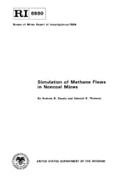 Image of publication Simulation of Methane Flows in Noncoal Mines