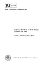 Image of publication Methane Content of Gulf Coast Domal Rock Salt
