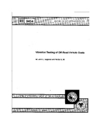 Image of publication Vibration Testing of Off-Road Vehicle Seats
