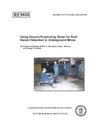 Image of publication Using Ground Penetrating Radar for Roof Hazard Detection in Underground Mines