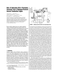 Image of publication Role of Lubrication Oil in Particulate Emissions from a Hydrogen-Powered Internal Combustion Engine