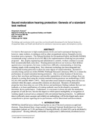 Image of publication Sound Restoration Hearing Protection: Genesis of a Standard Test Method