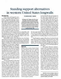 Image of publication Standing Support Alternatives in Western United States Longwalls