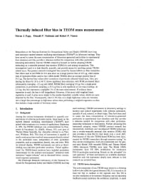Image of publication Thermally Induced Filter Bias in TEOM� Mass Measurement