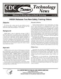 Image of publication Technology News 491 - NIOSH Releases Two New Safety Training Videos