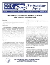 Image of publication Technology News 498 - Multiple Fire Sensors for Mine Fire Detection and Nuisance Discrimination